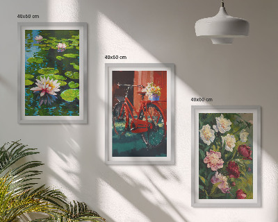 Cadre photo mural Lys dans le jardin, fleurs colorées