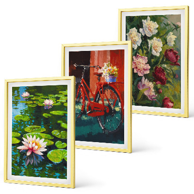 Cadre photo mural Lys dans le jardin, fleurs colorées