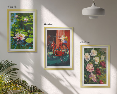 Cadre photo mural Lys dans le jardin, fleurs colorées