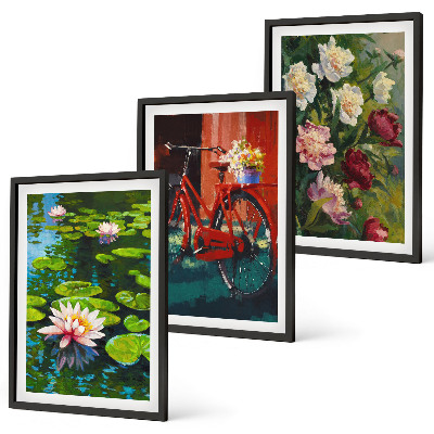 Cadre photo mural Lys dans le jardin, fleurs colorées