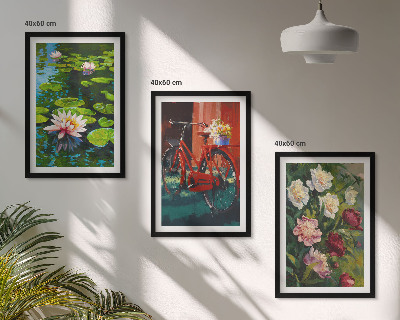 Cadre photo mural Lys dans le jardin, fleurs colorées
