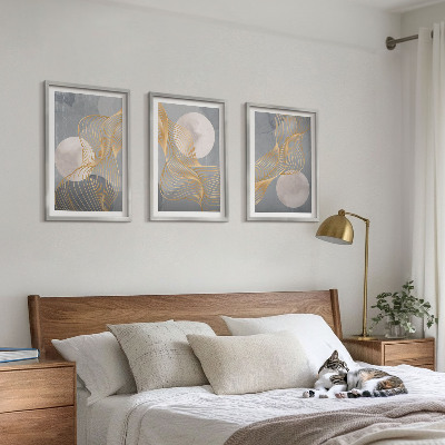 Cadre photo mural Motifs abstraits vagues cercles