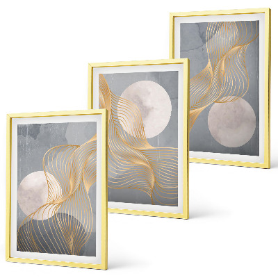 Cadre photo mural Motifs abstraits vagues cercles