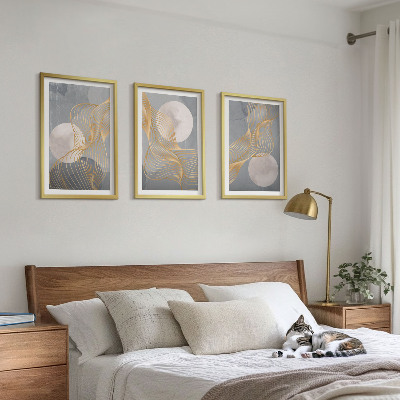 Cadre photo mural Motifs abstraits vagues cercles