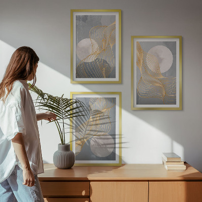 Cadre photo mural Motifs abstraits vagues cercles