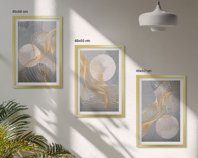 Cadre photo mural Motifs abstraits vagues cercles