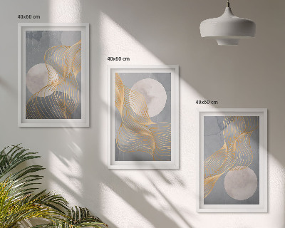 Cadre photo mural Motifs abstraits vagues cercles