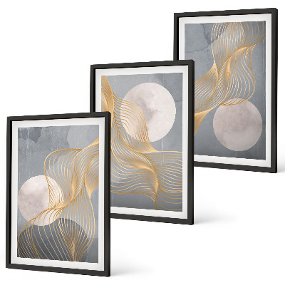 Cadre photo mural Motifs abstraits vagues cercles