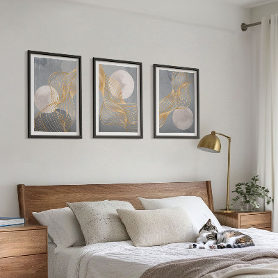 Cadre photo mural Motifs abstraits vagues cercles