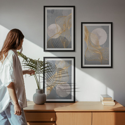 Cadre photo mural Motifs abstraits vagues cercles