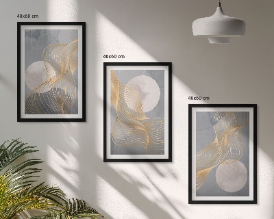 Cadre photo mural Motifs abstraits vagues cercles