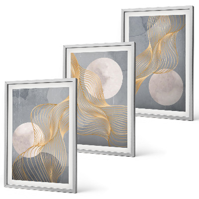 Cadre photo mural Motifs abstraits vagues cercles