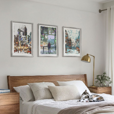 Cadre photo mural Personnages hauts en couleur des villes modernes