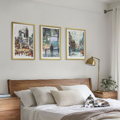 Cadre photo mural Personnages hauts en couleur des villes modernes