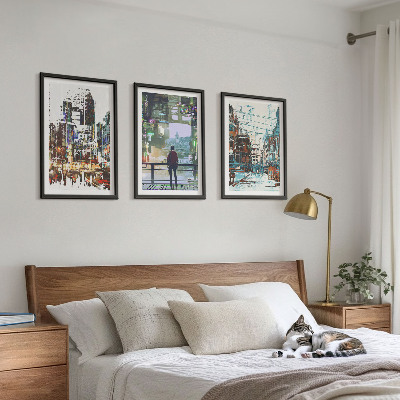 Cadre photo mural Personnages hauts en couleur des villes modernes