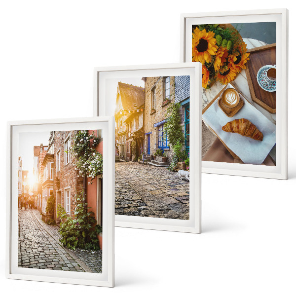 Cadre photo mural Café de rue tournesols