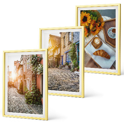 Cadre photo mural Café de rue tournesols
