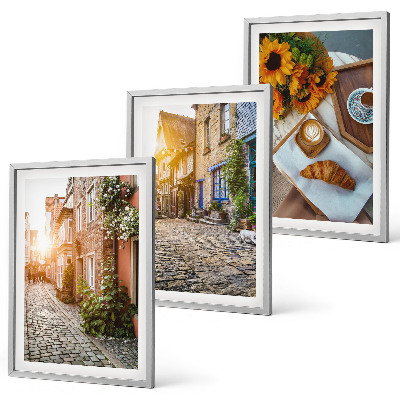 Cadre photo mural Café de rue tournesols