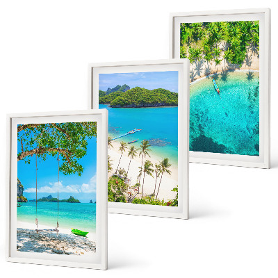 Cadre photo mural Plages, palmiers, eau cristalline