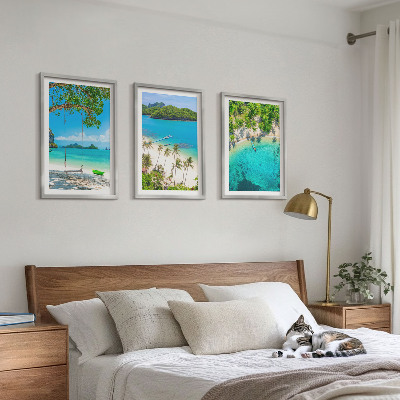 Cadre photo mural Plages, palmiers, eau cristalline