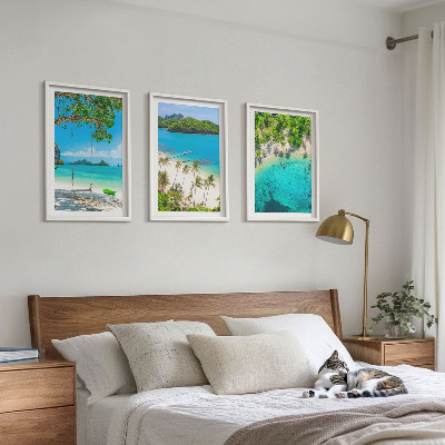 Cadre photo mural Plages, palmiers, eau cristalline