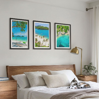 Cadre photo mural Plages, palmiers, eau cristalline