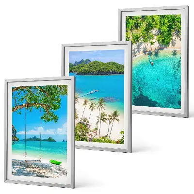 Cadre photo mural représentant des plages avec des palmiers et une eau cristalline