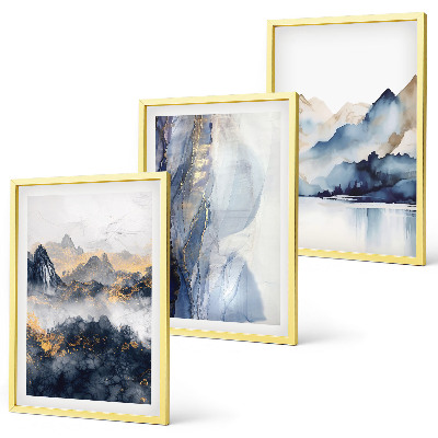 Cadre photo mural Paysages de montagne bleus et gris