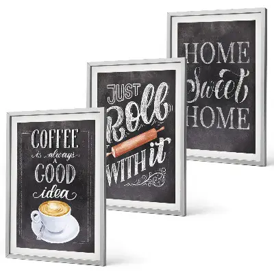 Cadre photo mural modèle Roulette à café au décor chaleur du foyer