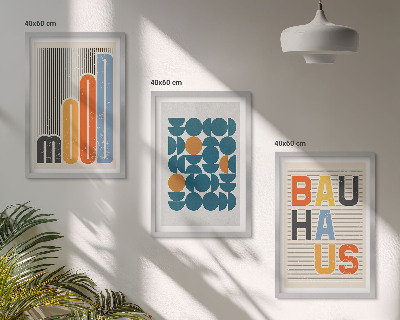 Cadre photo mural Motifs géométriques Bauhaus