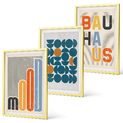 Cadre photo mural Motifs géométriques Bauhaus
