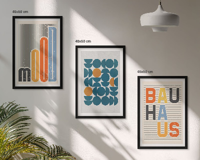 Cadre photo mural Motifs géométriques Bauhaus