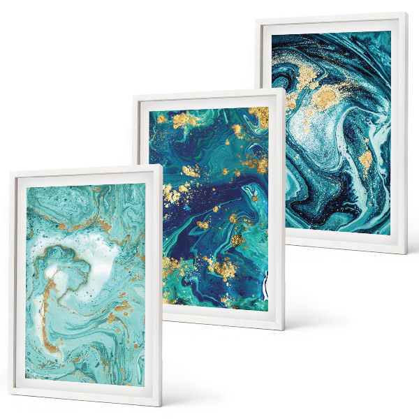 Cadre photo mural Abstraction de peinture turquoise