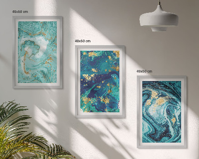 Cadre photo mural Abstraction de peinture turquoise