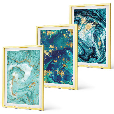 Cadre photo mural Abstraction de peinture turquoise