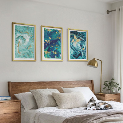 Cadre photo mural Abstraction de peinture turquoise