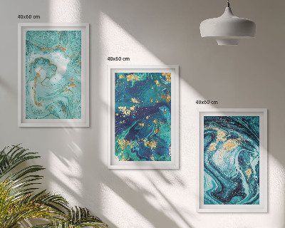Cadre photo mural Abstraction de peinture turquoise