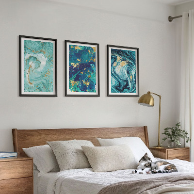 Cadre photo mural Abstraction de peinture turquoise
