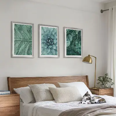 Cadre photo mural motif feuilles de plante en gros plan