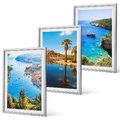 Cadre photo mural palmiers en bord de mer avec eau bleue