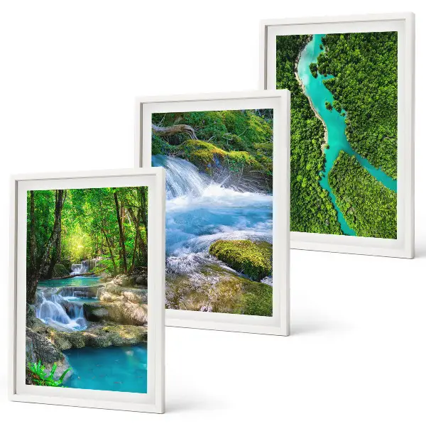 Cadre photo mural forêts verdoyantes et eaux cristallines