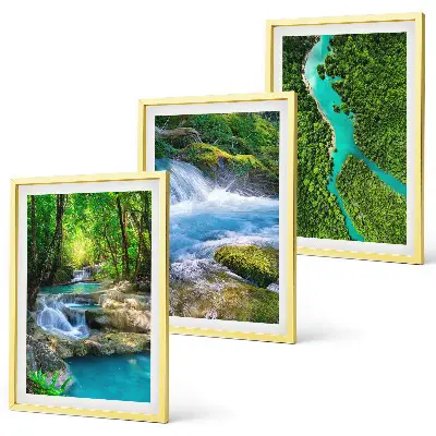 Cadre photo mural forêts verdoyantes et eaux cristallines