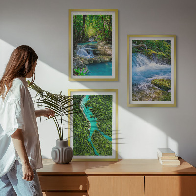 Cadre photo mural Forêts verdoyantes, eaux cristallines