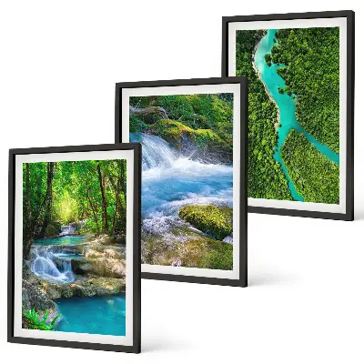 Cadre photo mural forêts verdoyantes et eaux cristallines