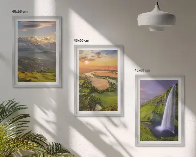 Cadre photo mural représentant des rivières de montagne, des cascades et de la nature