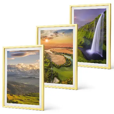 Cadre photo mural représentant des rivières de montagne, des cascades et de la nature