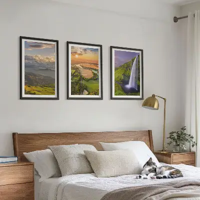 Cadre photo mural représentant des rivières de montagne, des cascades et de la nature
