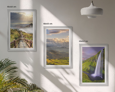 Cadre photo mural Paysages de montagne cascade