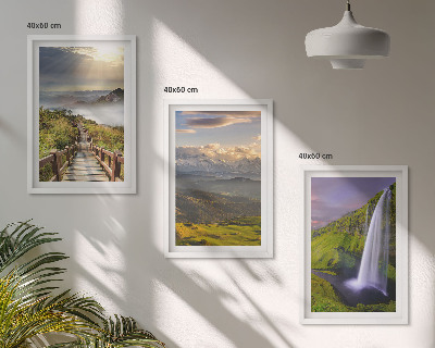 Cadre photo mural Paysages de montagne cascade