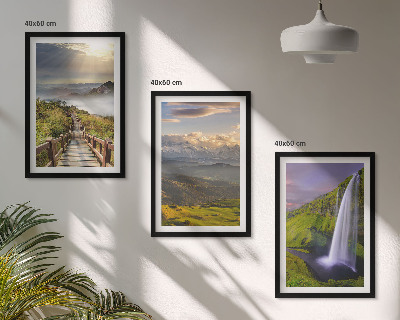 Cadre photo mural Paysages de montagne cascade